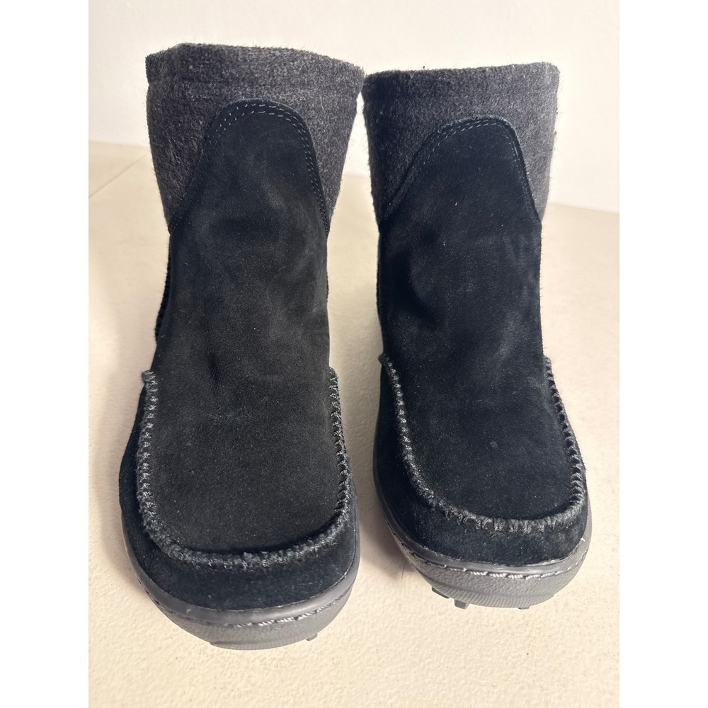 Columbia WMN'S YL598-010 Black Suede Felt Winter Boots Womens Size 9